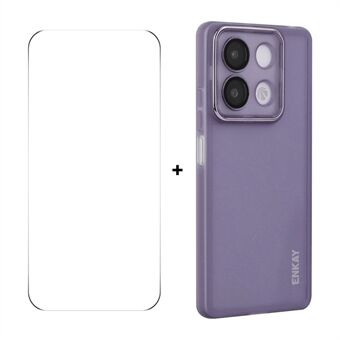 Til Xiaomi Redmi Note 13 Pro 5G / Xiaomi Poco X6 5G ENKAY HAT PRINCE Etui Mat TPU Telefon Cover med Linsefilm + 9H Glasbeskytter