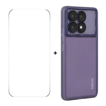 Til Xiaomi Redmi K70 Pro 5G / Xiaomi Redmi K70 5G ENKAY HAT PRINCE Cover Mat TPU Telefoncover med Linsefilm + 9H Glasbeskytter