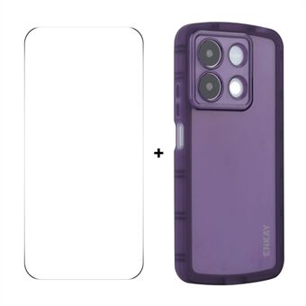 Til Xiaomi Redmi Note 13R Pro 5G ENKAY HAT PRINCE Cover Fire Hjørner Stødsikker Mat TPU Telefon Cover + 9H Glasbeskytter