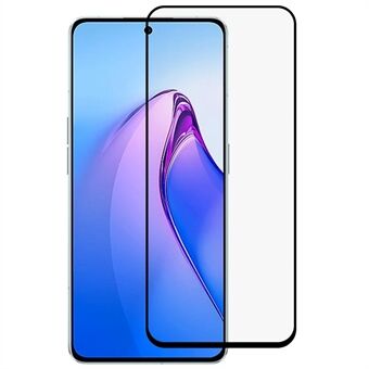 RURIHAI til Oppo Reno8 Pro 5G (global version) HD aluminium-silicium glasfilm, 9H Smooth Touch Secondary Hardening 2.5D fuld skærm fuld skærm skærmbeskytter