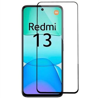 Til Xiaomi Redmi 13 5G / 13 4G Hærdet Glas Fuldskærmsbeskytter Fuld Lim Silketryk Skærmfilm