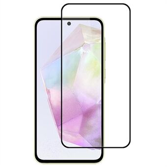 Til Samsung Galaxy A35 5G Skærmbeskytter 2.5D Silketryksfilm Fuld Dækning Fuld Lim