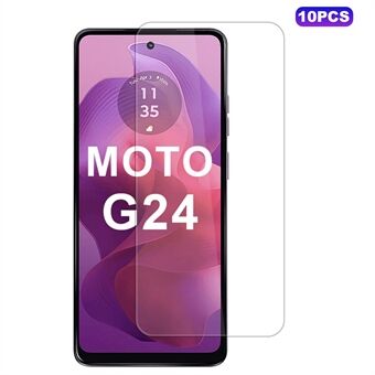 10 stk / pakke til Motorola Moto G24 4G skærmbeskytter 0,33 mm 2.5D Anti-Fingerprint film