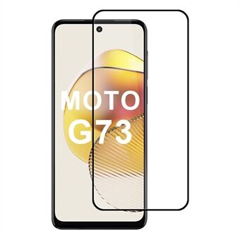 Til Motorola Moto G73 5G Skærmbeskytter 2.5D Buekant Silketryk Kant