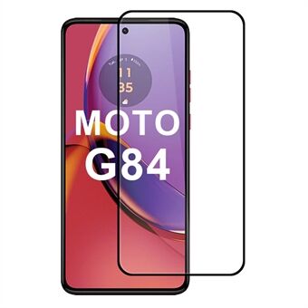 Til Motorola Moto G84 5G Skærmbeskytter 2.5D Silketryk Anti-Fingeraftryk Fulddækning