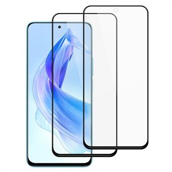 AMORUS 2Pcs Til Honor 90 Lite 5G Skærmbeskytter Splintsikker Silketryk Hærdet Glasfilm - Sort