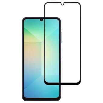 For Samsung Galaxy A06 Skærmbeskytter Fuld Lim Silketryk Hærdet Glas Film