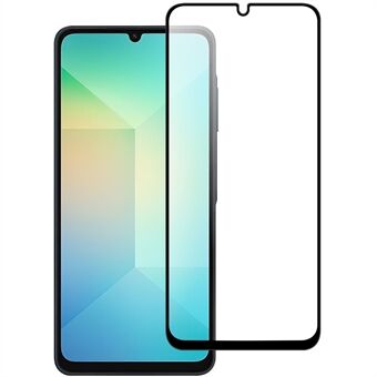 Til Samsung Galaxy A06 AGC Glas Skærmbeskytter Fuld Lim Sort Kant Skærm Film