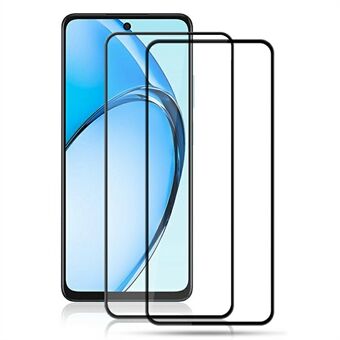 AMORUS 2 stk Til Oppo A80 5G / A60 4G / A3 Pro (Global) 5G Skærmbeskytter Uknuselig Silketryk Hærdet Glas Film - Sort