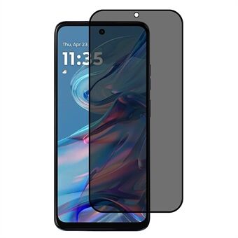 For Motorola Moto G45 5G Anti-Peep Fuld Dækkende Skærmbeskytter Silketryk Hærdet Glas Film