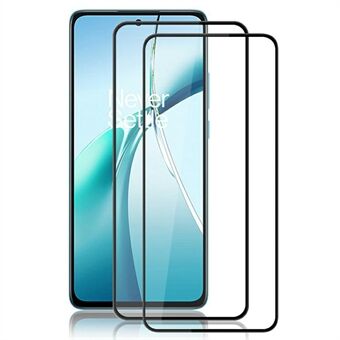 AMORUS 2 stk. til OnePlus Nord CE4 Lite 5G Skærmbeskyttelse Brudsikker Silketryk Hærdet Glas Film - Sort