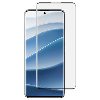 RURIHAI For Xiaomi Redmi Note 14 Pro+ 5G Høj Aluminium-Silikone Glas Telefon Skærmbeskytter 3D Buet Side Lim Film