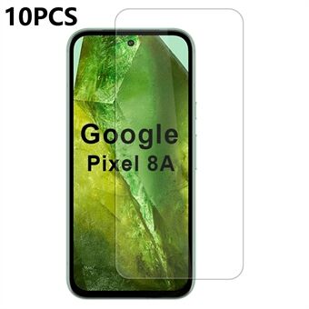 10 stk / pakke til Google Pixel 8a skærmbeskytter, høj gennemsigtighedsbeskyttelsesfilm