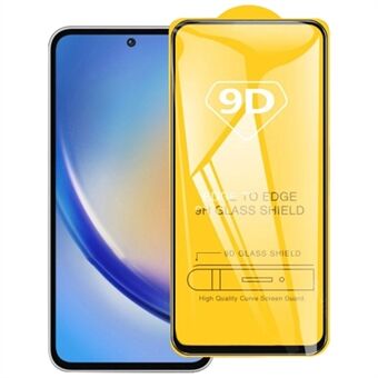 For Samsung Galaxy A36 5G Skærmbeskytter 9D Sideklæbende Fuld Dækkende Hærdet Glasfilm