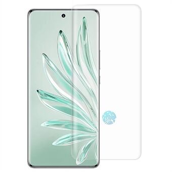 RURIHAI For Honor 70 Pro+ 5G / 80 Pro 5G 3D Buet Skærmbeskytter Ultra Clear UV Flydende hærdet glasfilm Support Fingeraftrykslås