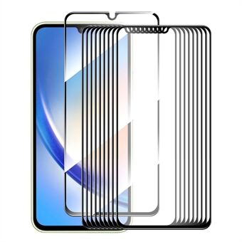 ENKAY HAT Prince 10 Stk til Samsung Galaxy A34 5G Silke Print Skærmbeskytter 0.26mm 9H 2.5D Høj Aluminium-silicium glasfilm