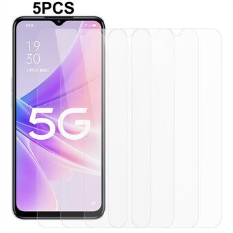 5 stk / sæt til Oppo A57 (2022) 5G / A77 5G telefon skærmbeskytter 2,5D 0,3 mm brudsikker film af hærdet glas