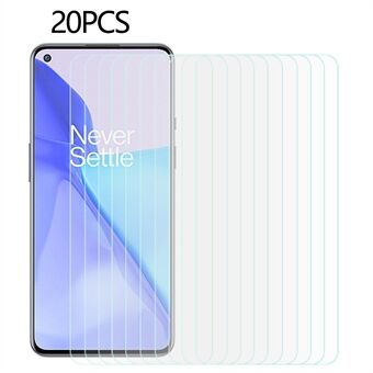 20 stk/sæt til OnePlus 9 (EU/US version) 0,3 mm hærdet glas skærmbeskytter 2,5D Edge anti-eksplosionsfilm