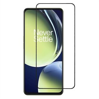 Til OnePlus Nord CE 3 Lite 5G Fuld lim hærdet glasfilm Black Edge Silke Printing Telefon fuld skærmbeskytter