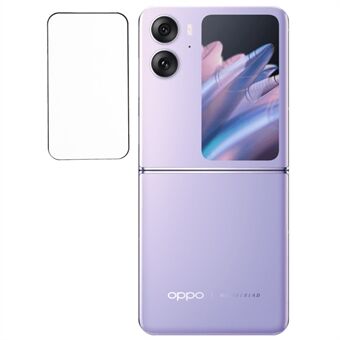 Til Oppo Find N2 Flip 5G lille skærmbeskytter bagpå hærdet glas 3D buet fuld skærmfilm