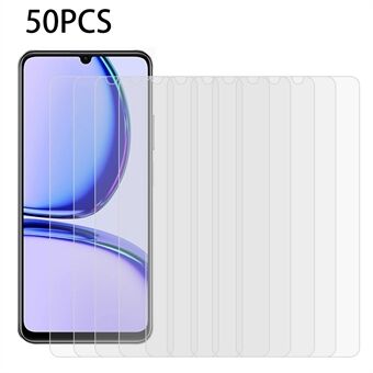 50 STK til Realme C53 4G Anti-Dust 2.5D Arc Edge 0.3mm telefonskærm film hærdet glas skærmbeskytter