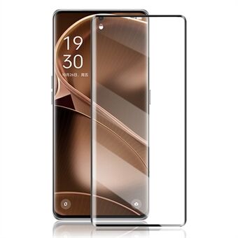 AMORUS til Oppo Find X6 Pro Silk Printing fuld skærmbeskytter 3D buet hærdet glas fuld limfilm