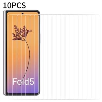 RURIHAI 10 stk skærmbeskytter til Samsung Galaxy Z Fold5 5G, 0.18mm 2.5D Arc Edge High Aluminium-silicium glasfilm