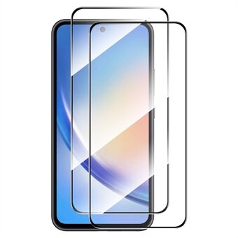 ENKAY HAT PRINCE 2 stk. til Samsung Galaxy A35 5G Skærmbeskytter Silketryk Fuldt Lim Høj Aluminium-silicon Glasfilm