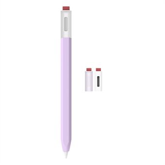 LOVE MEI Klassisk Stil Retro Blyantsetui Blødt Silikone Ærme til Xiaomi Inspiration Stylus (2. generation) Ikke-Slip Pen Grebsholder med 2 stk. Kapper