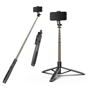 Q06 multifunktions 1,56 m teleskopisk håndholdt Bluetooth Selfie Stick Stand med lukkerfjernbetjening