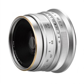 7ARTISANS 25mm F1.8 Prime Camera Linse Large Aperture Linse til Sony E Mount/Fujifilm/Canon EOS-M Mount Micro 4/3 kameraer A7 A7II A7R