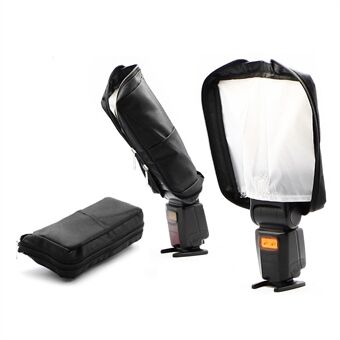 3 i 1 kamera Foldbar Flash Reflector Softbox Diffuser Speedlite Beam Tube Soft Light Box Taske