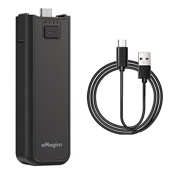 AMAGISN For DJI Pocket 3 Batterihåndtag 4500mAh Power Stick med 1 / 4 tomme monteringsport