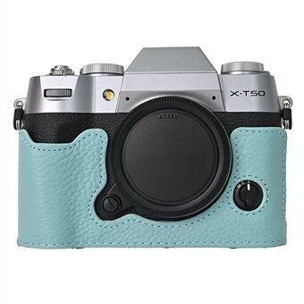 Til Fujifilm X-T50 Kamera Bunddæksel Taske Stor Åbning Design Originalt Koskind Beskytter