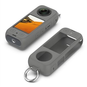 For Insta360 X4 Blødt Silikone Etui Action Kamera Støvtæt Beskyttende Cover med Ring