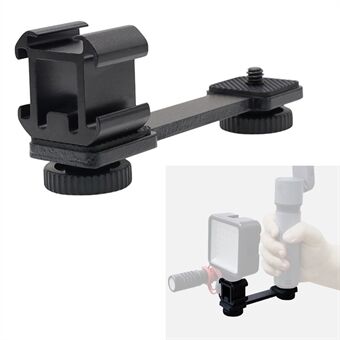 E022 Tre Hot Shoe Bracket til DJI Zhiyun Glat letvægts bærbart kameramonteringsadapter med 1/4" skrue til Fill Light Håndholdt kardanunderstøttelse Multi-Angle Justerbar