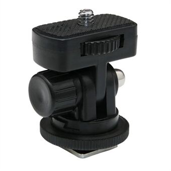 C034 Hot Shoe Mount Adapter med 1/4 skrue til kamera Flash Fyld Light Monitor