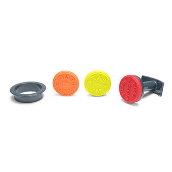 Cookiestempel 5 cm silikone rød / orange / gul 5-delt