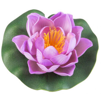 Åkande Lotus 10 cm skum pink/grøn