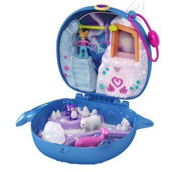 Legesæt Polly Pocket Freezin Fun 12,8 cm blå 6-delt