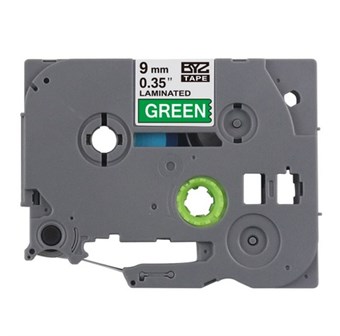 Brother Kompatibel TZc-725 - Hvid tekst på grønt tape 9 mm x 8 m